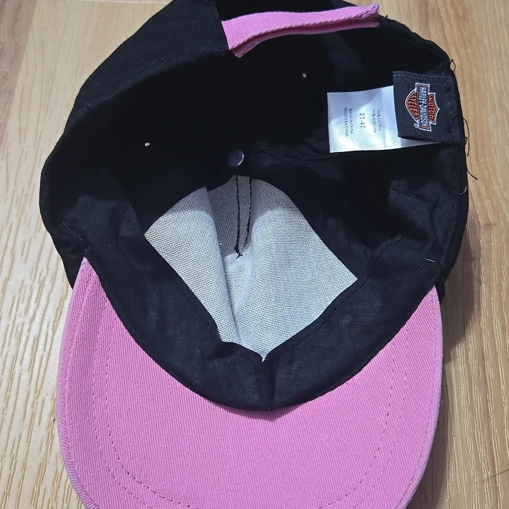 Black and Pink Harley Davidson Hat